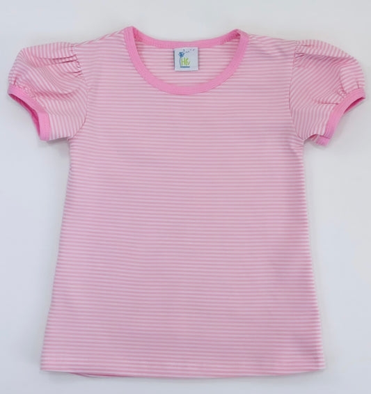 Back to School Pink Stripe Shirt - Perfectly Playful Designs