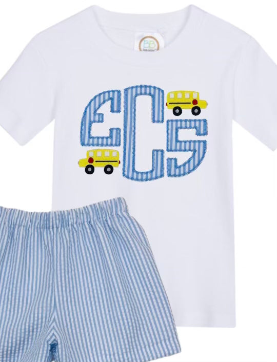 Back to School Monogram (Boys) - Perfectly Playful Designs