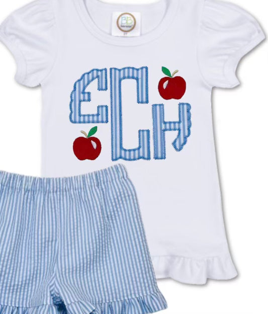 Back to School Monogram (Girls) - Perfectly Playful Designs